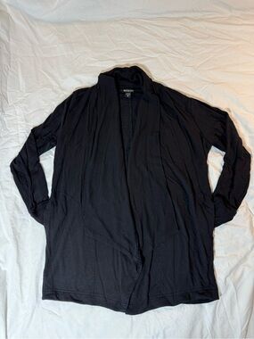 Athleta Black Shawl Collar Open-Front Cardigan